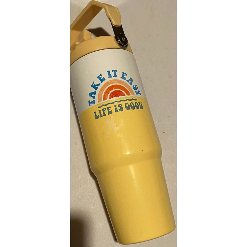 Life Is Good 20 Oz Corkcicle Roam Cup Canon Ball Handle Double Wall Hot Cold